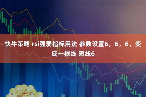 快牛策略 rsi强弱指标用法 参数设置6，6，6，变成一根线 短线6